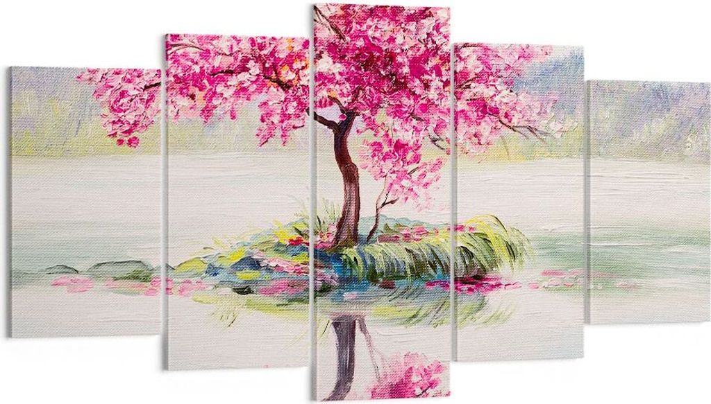 Bild auf Leinwand - Leinwandbild - Baum Abstraktion - 160x85cm - Wand Bild - Wanddeko - Wandbilder - Leinwanddruck - Bilder - Kunstdruck - Wanddeko...