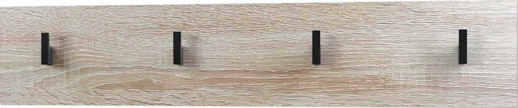 Vladon Wandgarderobe Wandpaneel Garderobenpaneel Linea V2, Germany, in Eiche sägerau