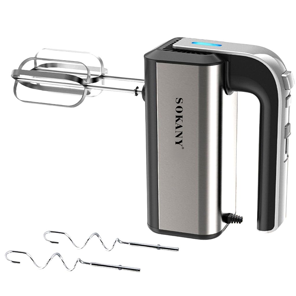 Handmixer Schwarz 800 W Edelstahl Stabmixer Handrührer Pürierstäbe Hand Mixer