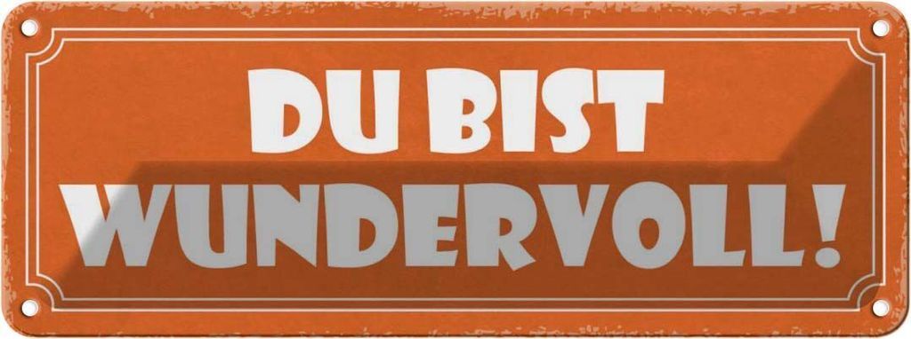 vianmo Blechschild 10x27 cm Du bist wundervoll Dekoration Spruch Zitat