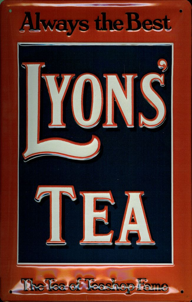 Blechschild Lyons Tea Tee Schild retro Werbeschild Nostalgieschild