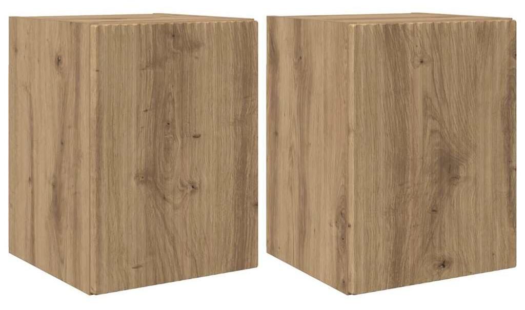 vidaXL TV-Wandschrank 2 stk. Kunsthandwerk Eiche Produktbild 