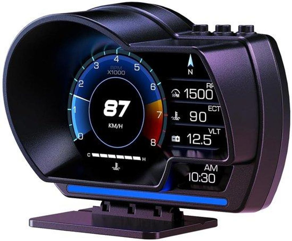 Doppel-Head-Up-Display-System für Autos, OBD-Anzeige im Fahrzeug, GPS-Geschwindigkeitsmesser, für alle Fahrzeuge geeignet, kleiner Display, für ...
