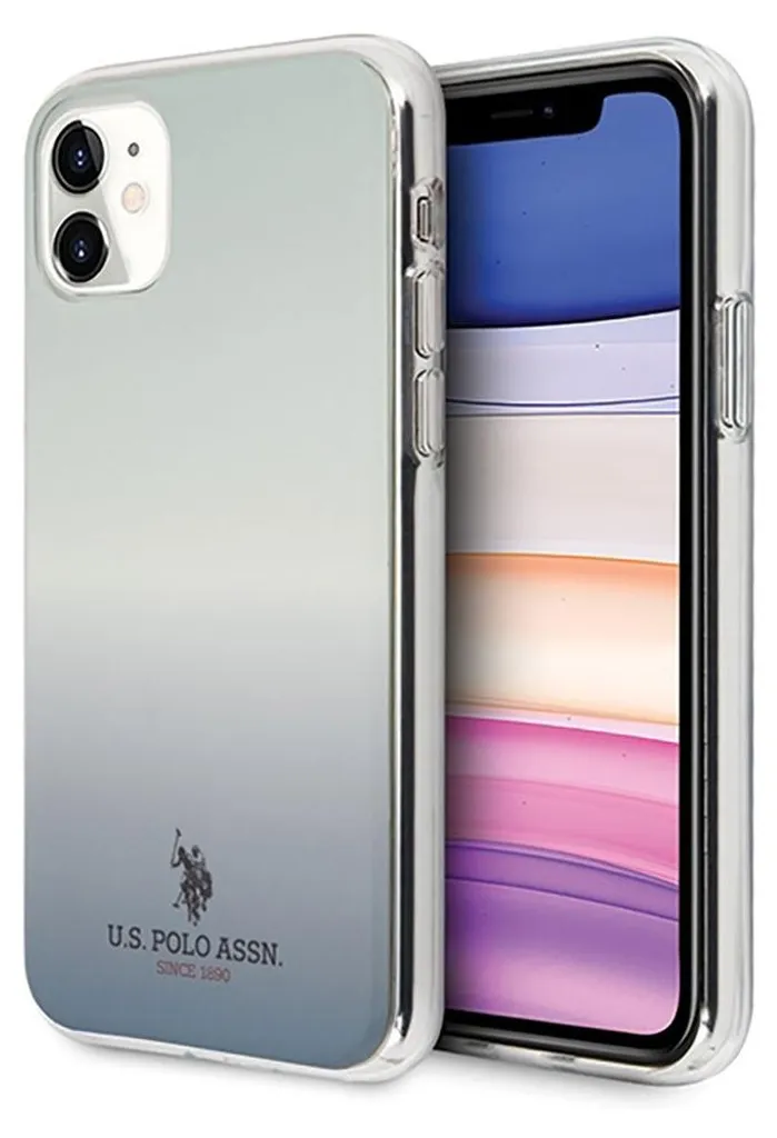 Must-Have iPhone 11 Cover US Polo Assn Gradient Blue Pattern