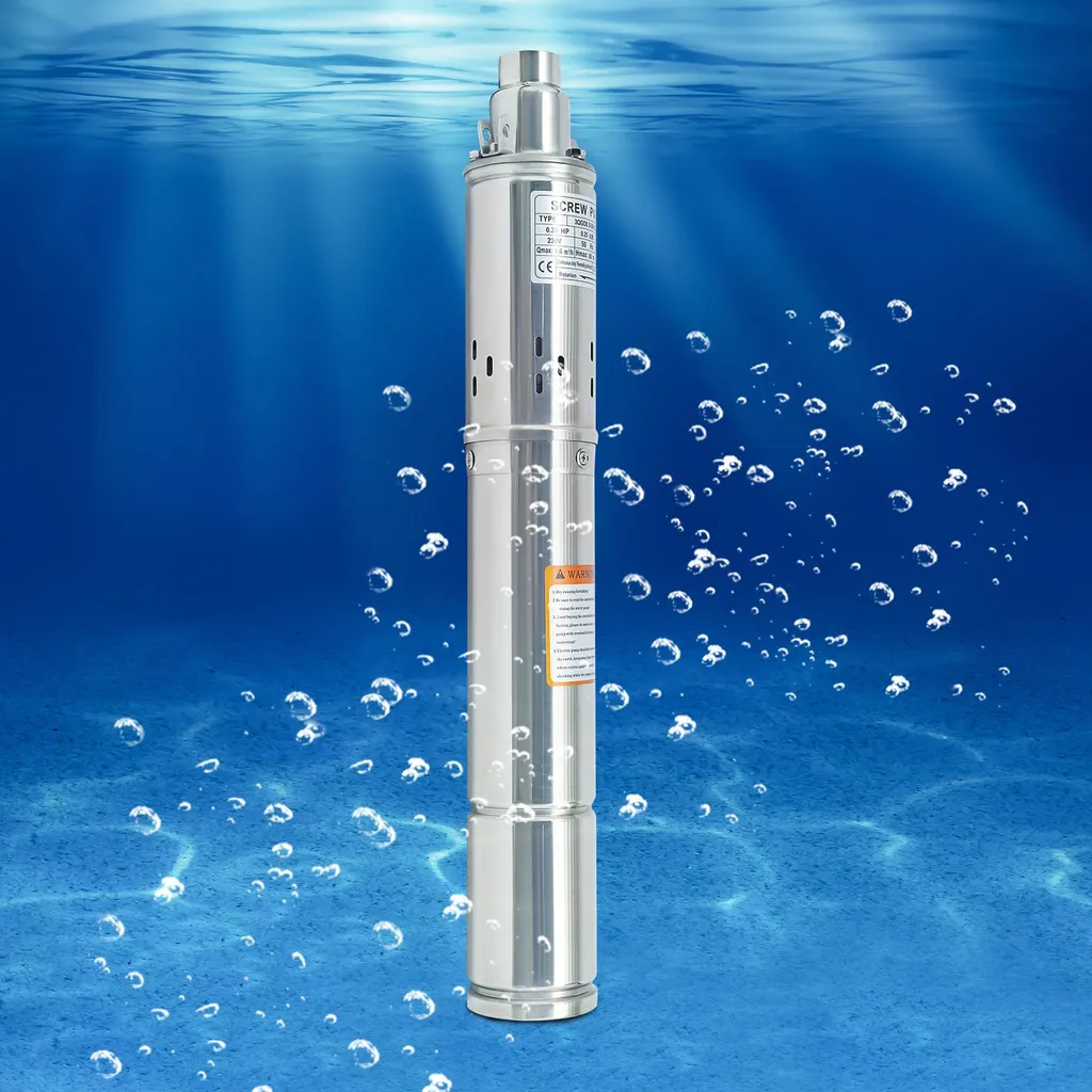 Pompe immergée pour puits profonds et forage - Moteur 250W haute efficacité