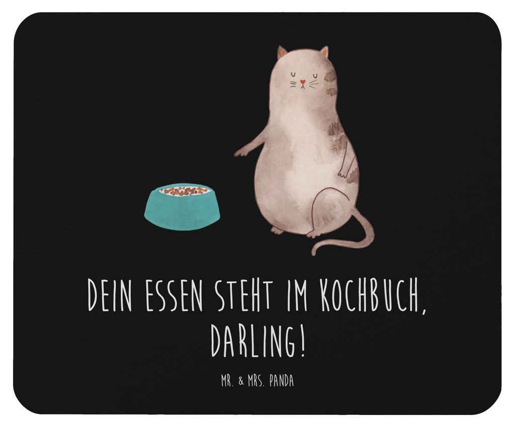 Mr. & Mrs. Panda Mouse Pad Katze Fressen - Schwarz - Geschenk, mausteppich, Mauspad, laptop, Mousepad, mousematte