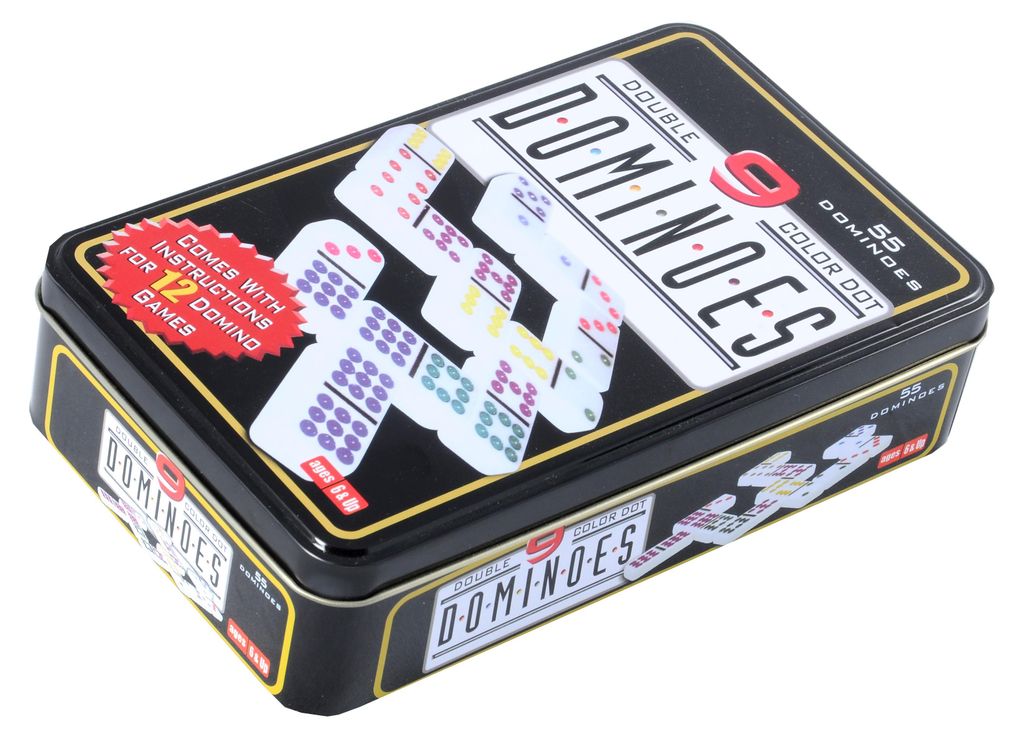 dominospiel Doppel-9-Junioren 5 cm weiß 55 Steine Produktbild 