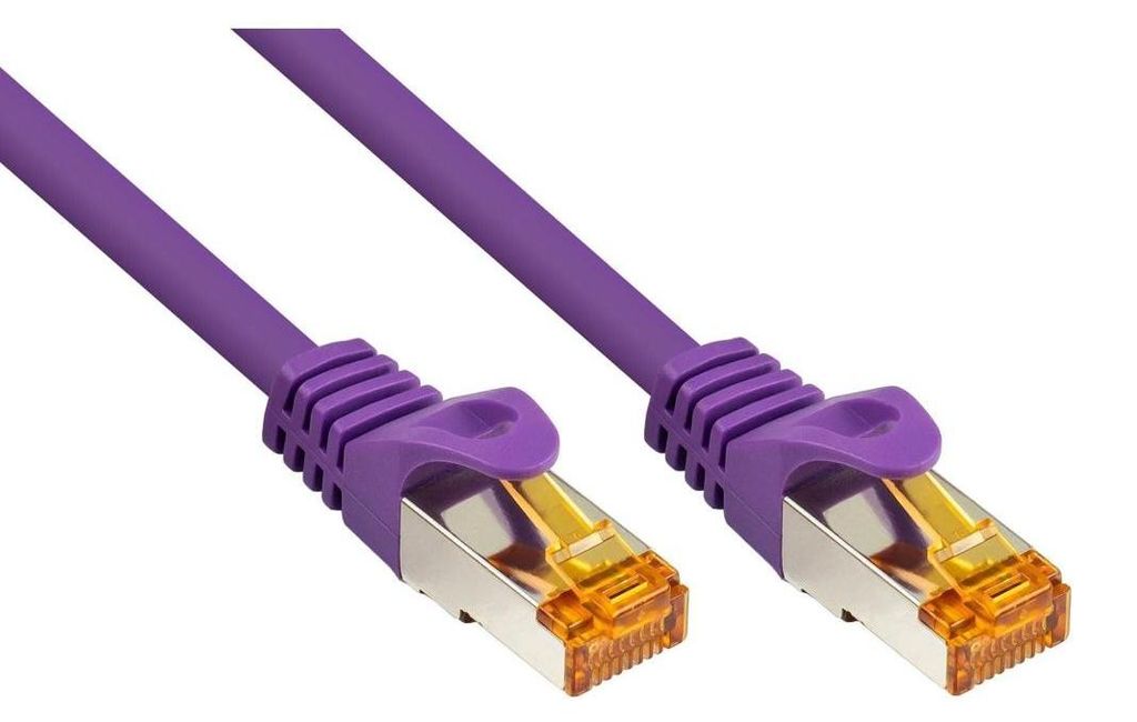 Cat 7 RJ45 Patchkabel 50m TPE violett – Flexibles Netzwerkkabel
