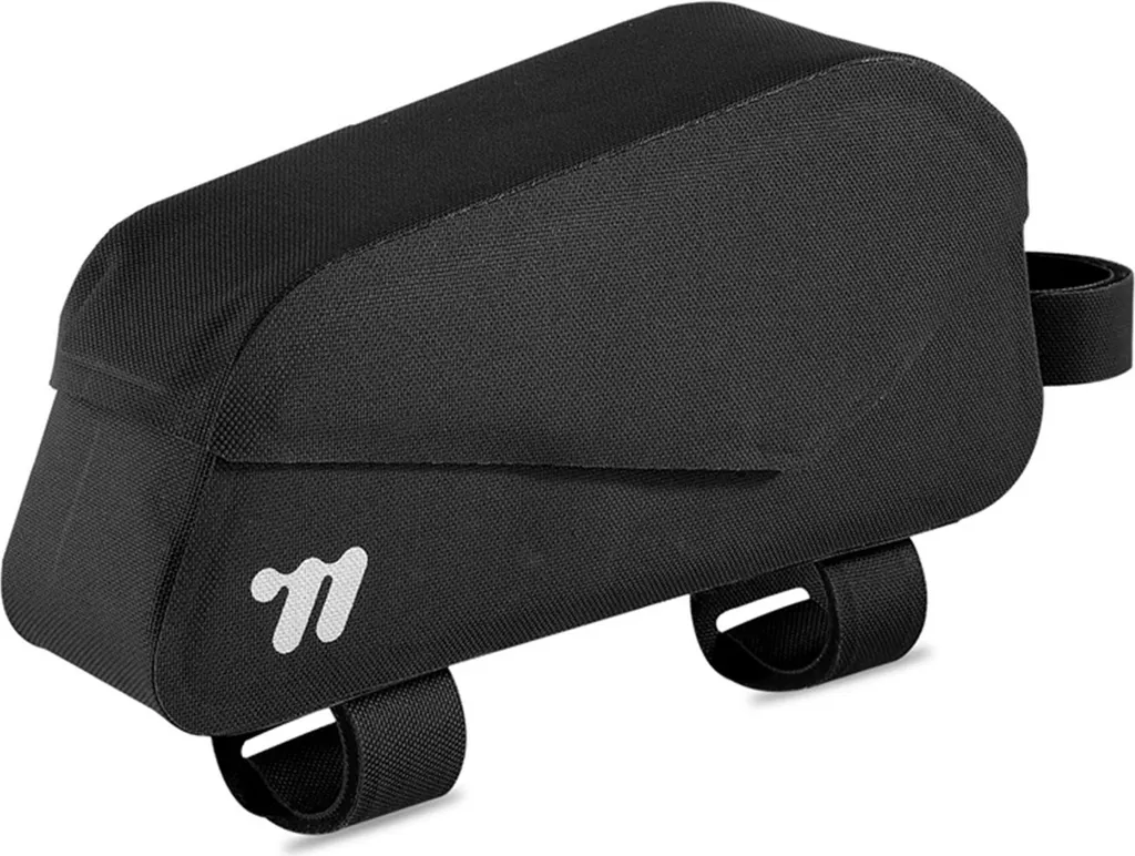 Sacoche cadre vélo anti-balancement pour rangement tube supérieur