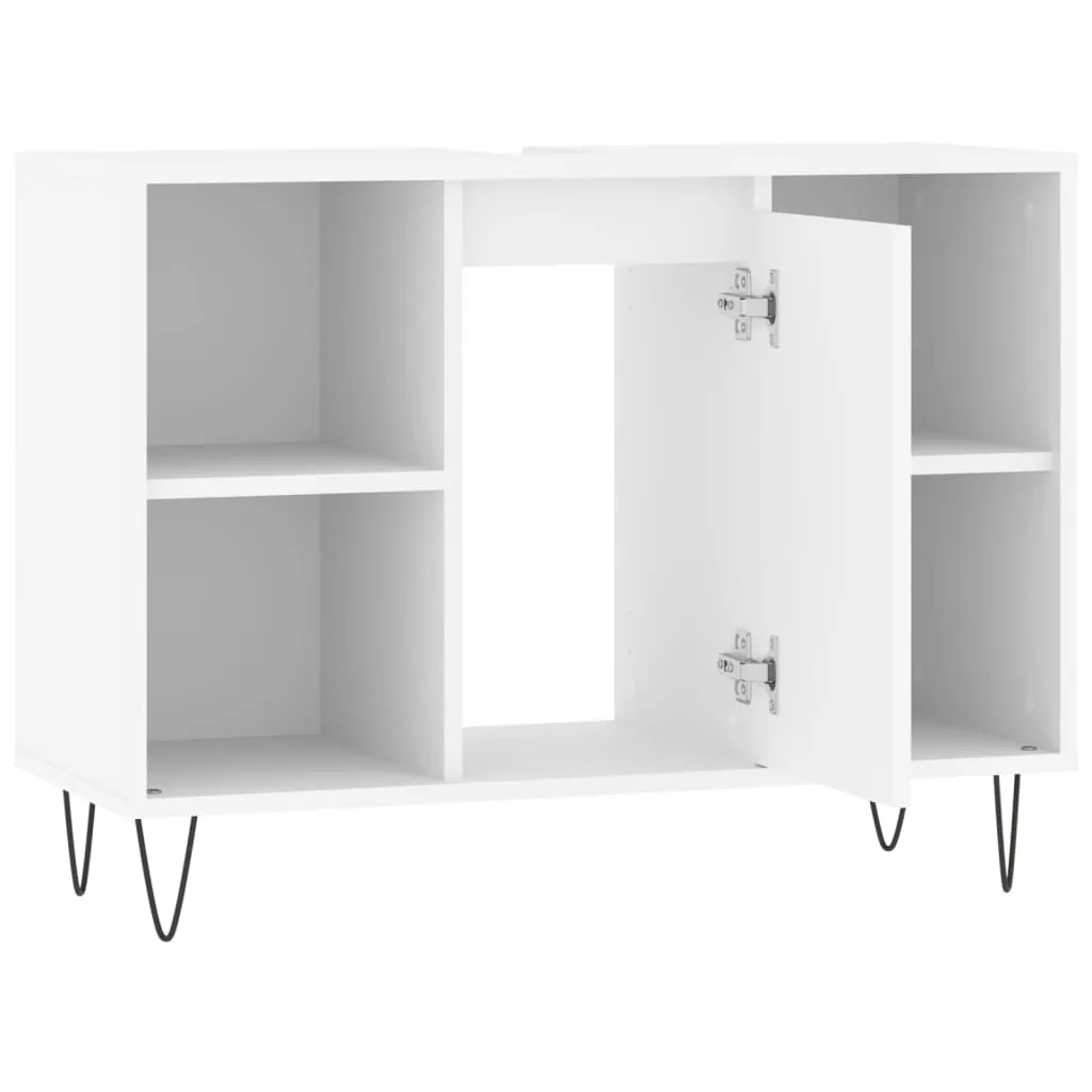 Mobiletto da Bagno vidaXL 80cm Bianco - Alta Resistenza e Stabilità