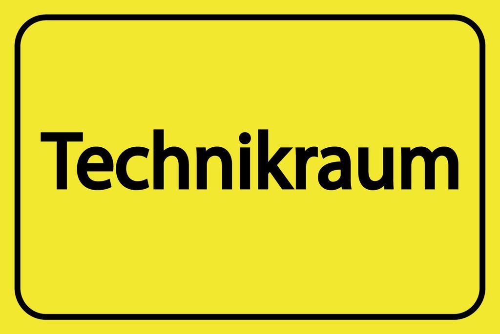vianmo Blechschild 30x40 cm Technikraum gelbes