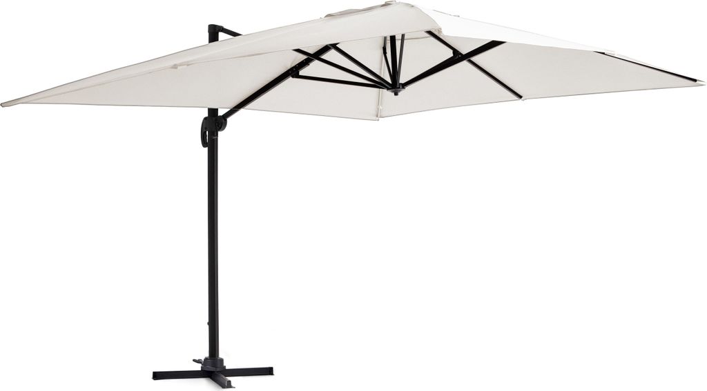 Parasol déporté inclinable et rotatif 4x3m en aluminium Image du produit 