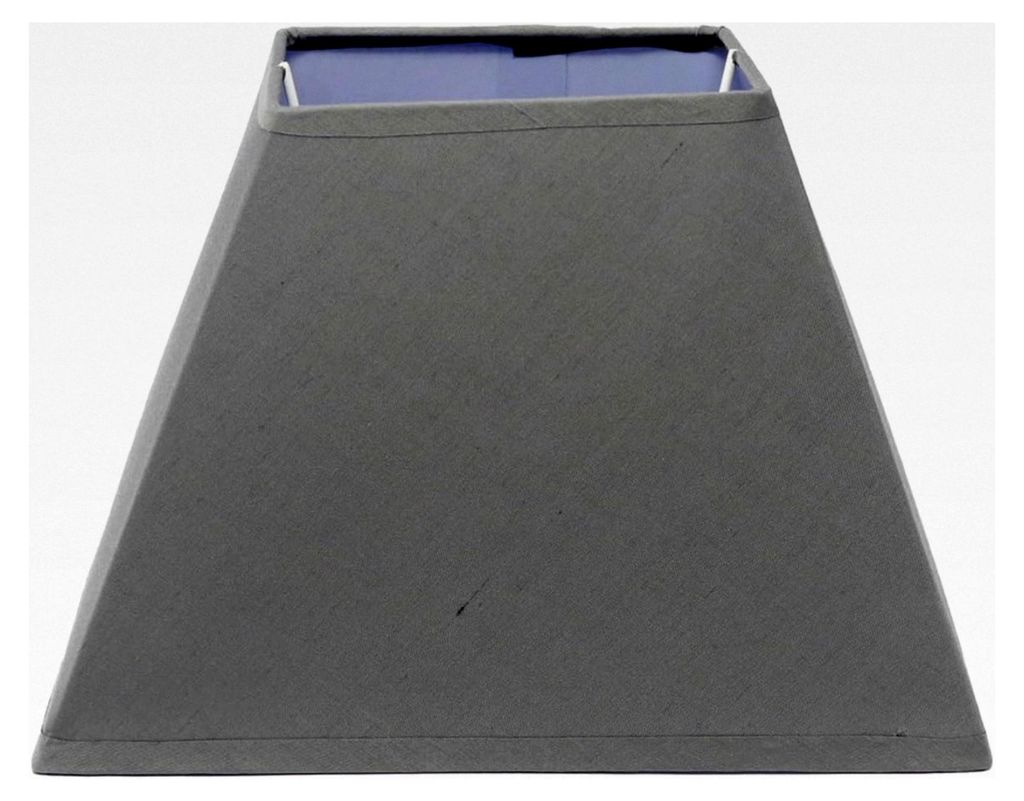 Lampenschirm Stoff E14 / E27 Fassung Trapez H 17,5 cm (grau)