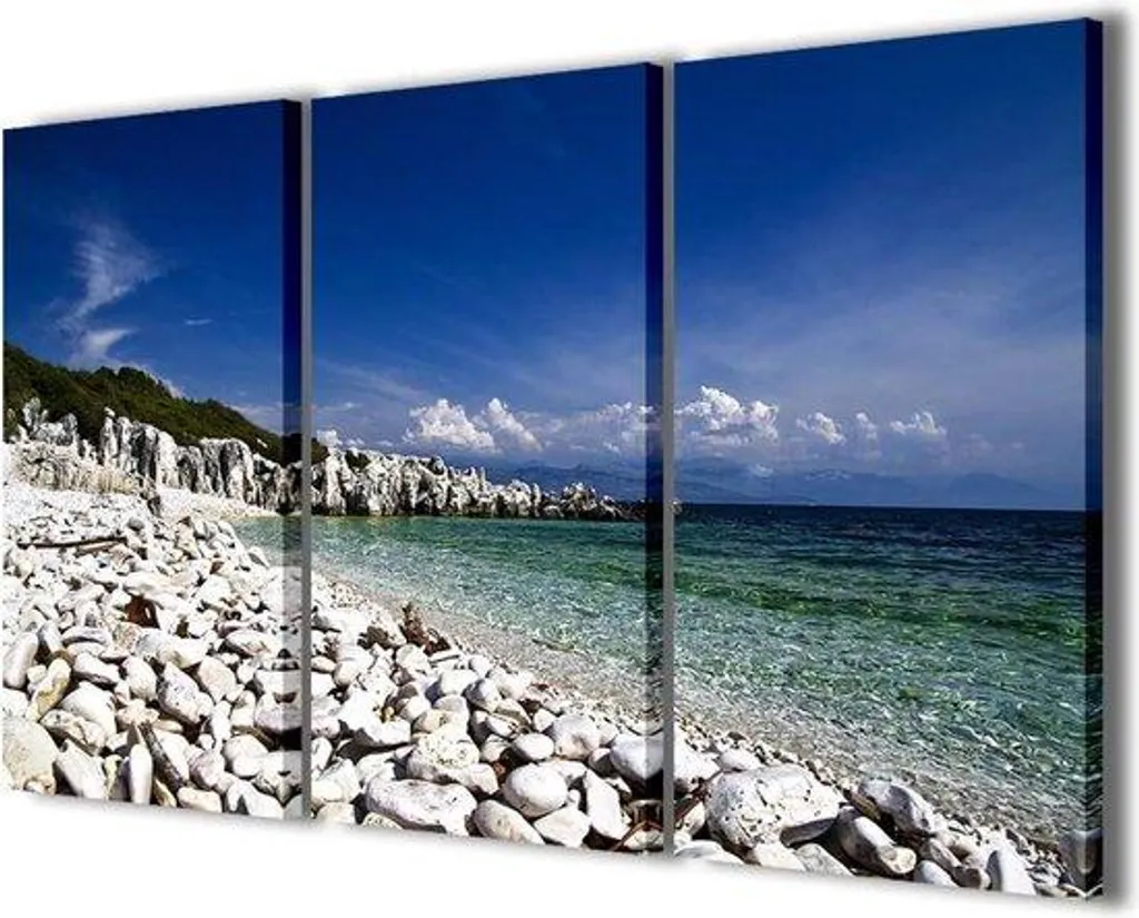Triptyque moderne Corfou 120x90 cm - Idéal pour salon ou chambre