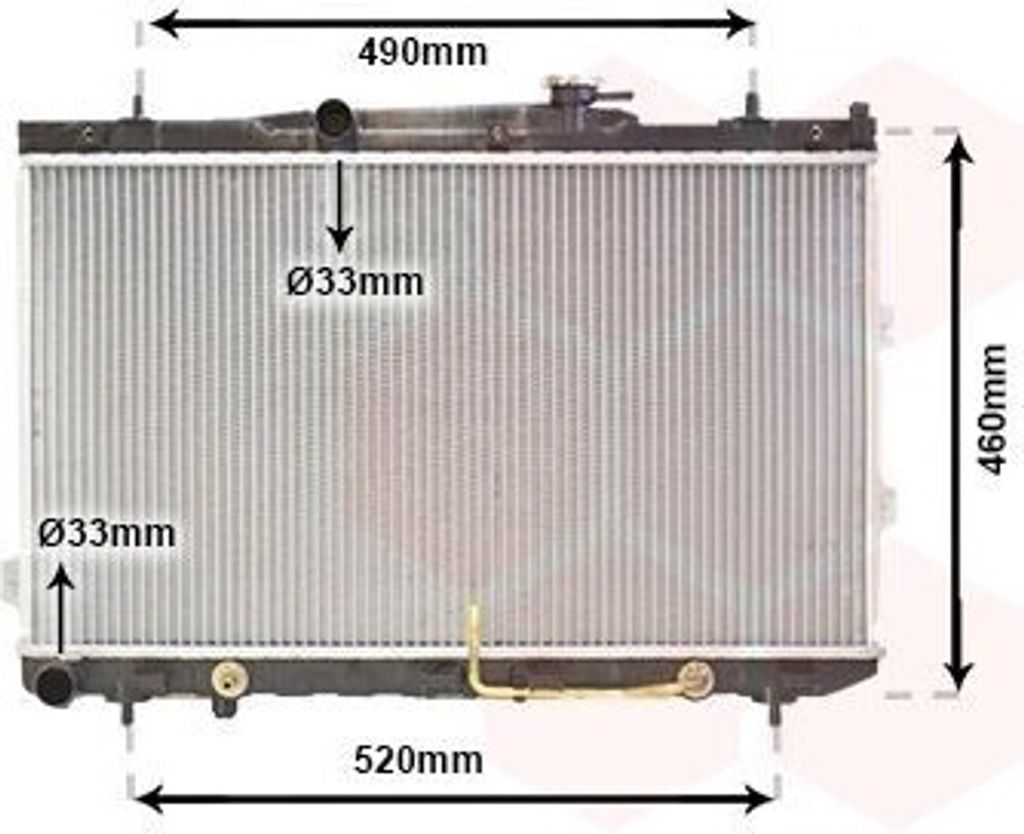 VAN WEZEL 83002075 Kühler Wasserkühler Motorkühler für KIA CERATO (LD) CERATO Stufenheck (LD)