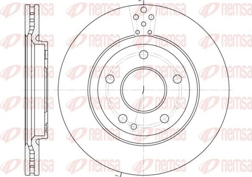 Disque de frein de rechange REMSA 6748.10 pour Volvo V70 et S80 OE