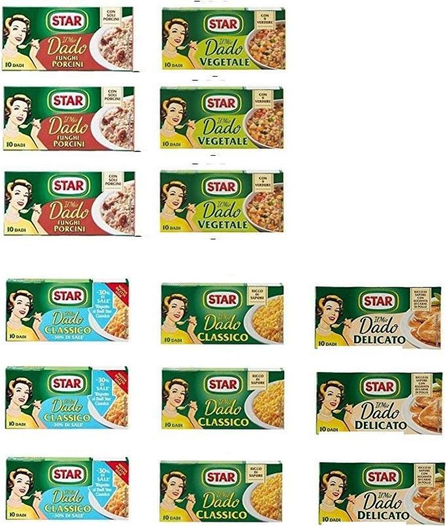 Star Dado Brodo Suppenwürfel für Brühe, 15 x 10 Stück