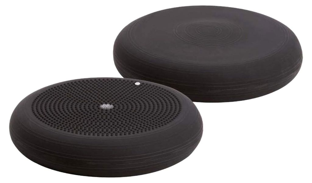 Dynair Balancekissen XXL 50 cm Durchmesser Senso-Noppen Level III inkl. Pumpe für Überkreuz-Koordinationstraining