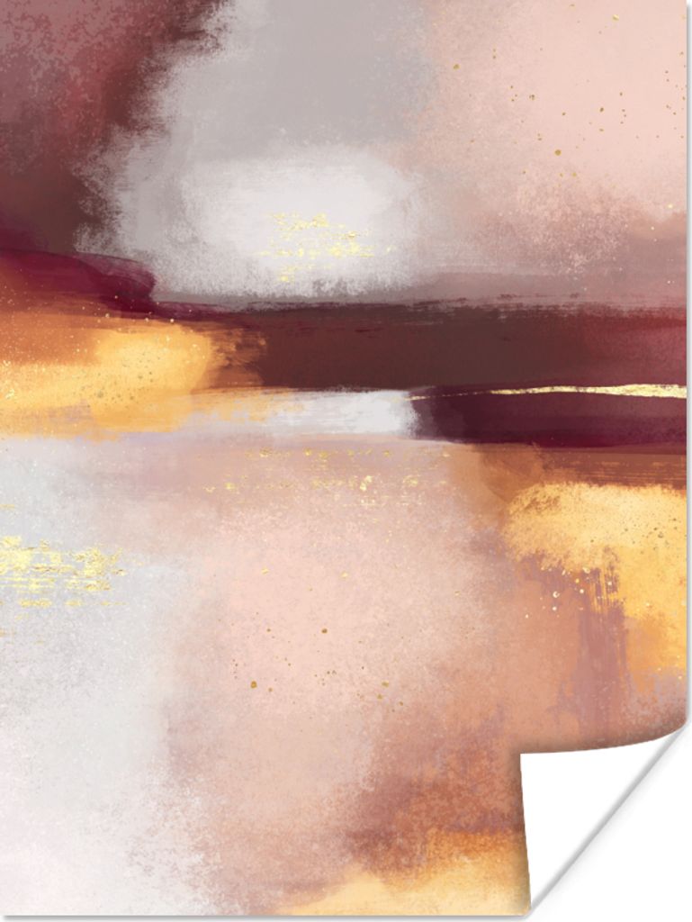 MuchoWow Poster Malen - Abstrakt - Pastell 120x160 cm - Wandbilder