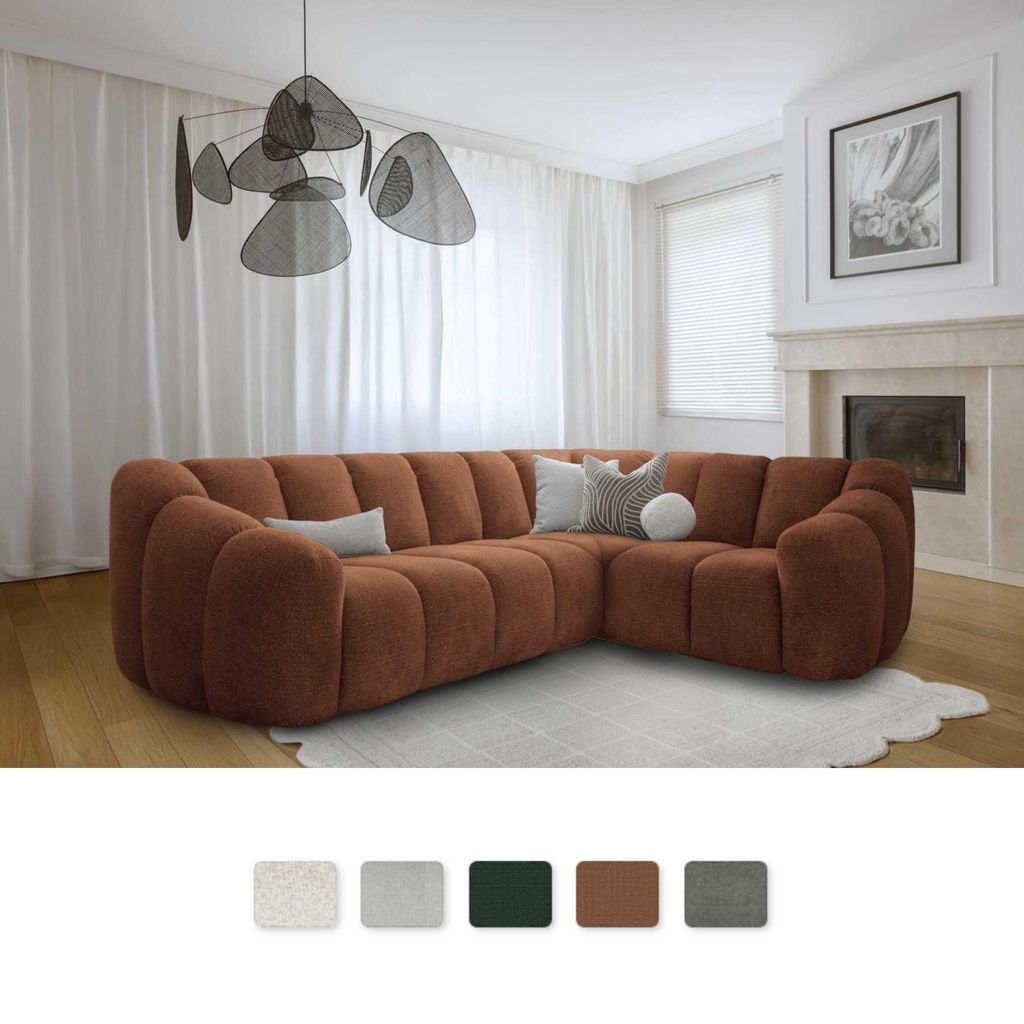 MIUFORM Shell L Sofa Armlehne RECHTS - 265x205 cm - Terrakotta - Modulsofa Couch