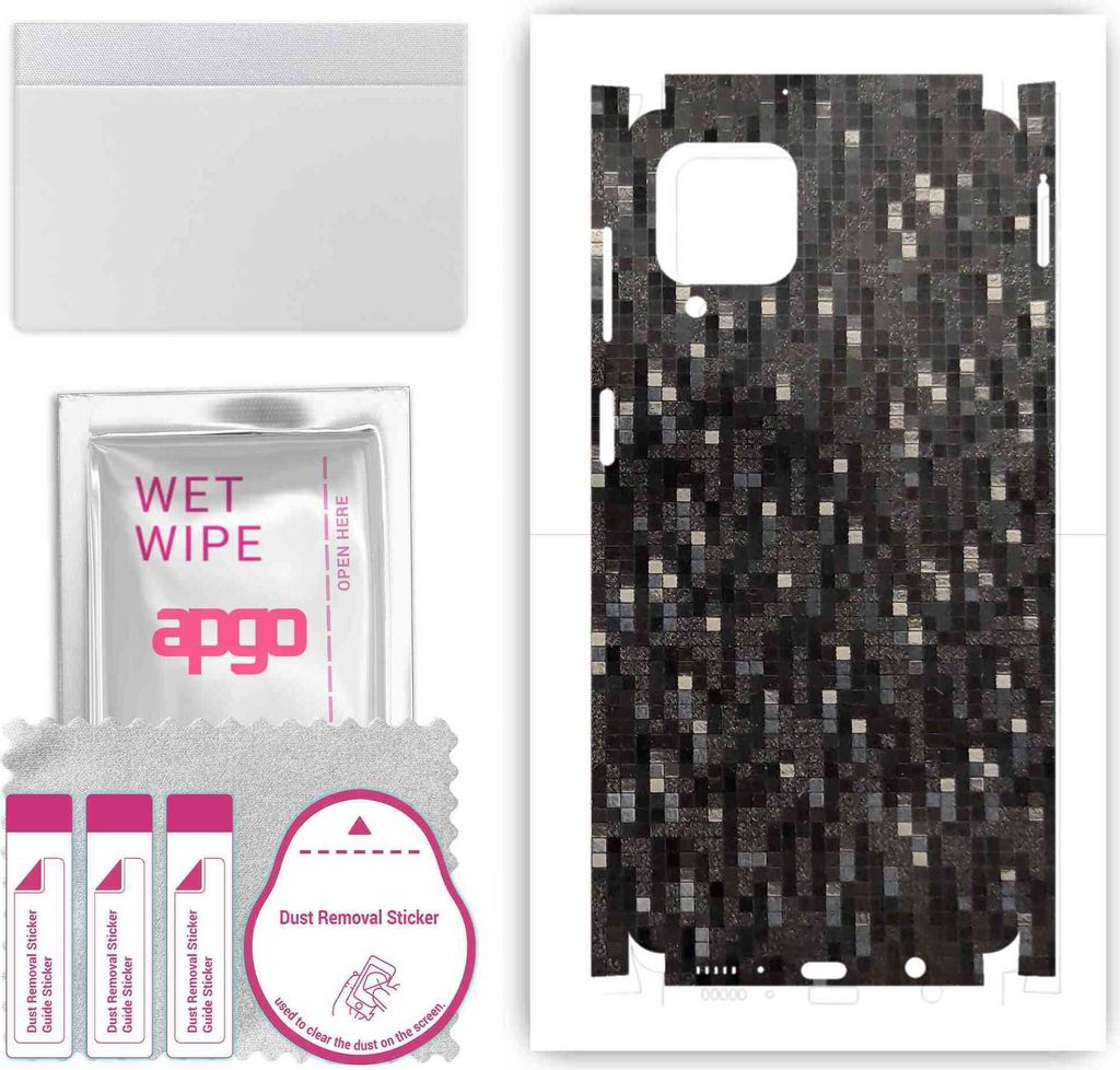 apgo Rückseite + Seiten Schutzfolie, Skin, kompatibel mit Samsung Galaxy M62, Hinten Displayschutzfolie aus Vinylfolie, kratzfest, einfache Montag...