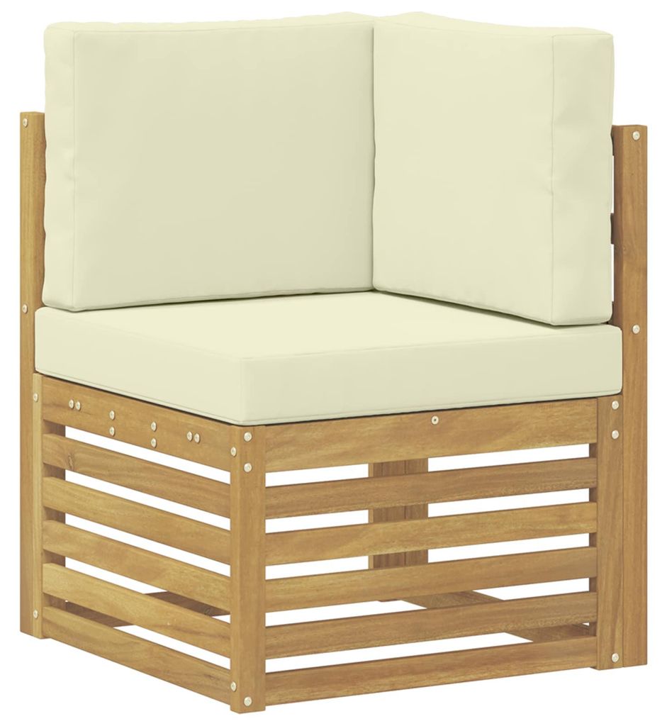 “2026 Modern“ Weiß Outdoor Ecksofa Massivholz Akazie Weiß - Designermöbel 53276 - Gartensofas
