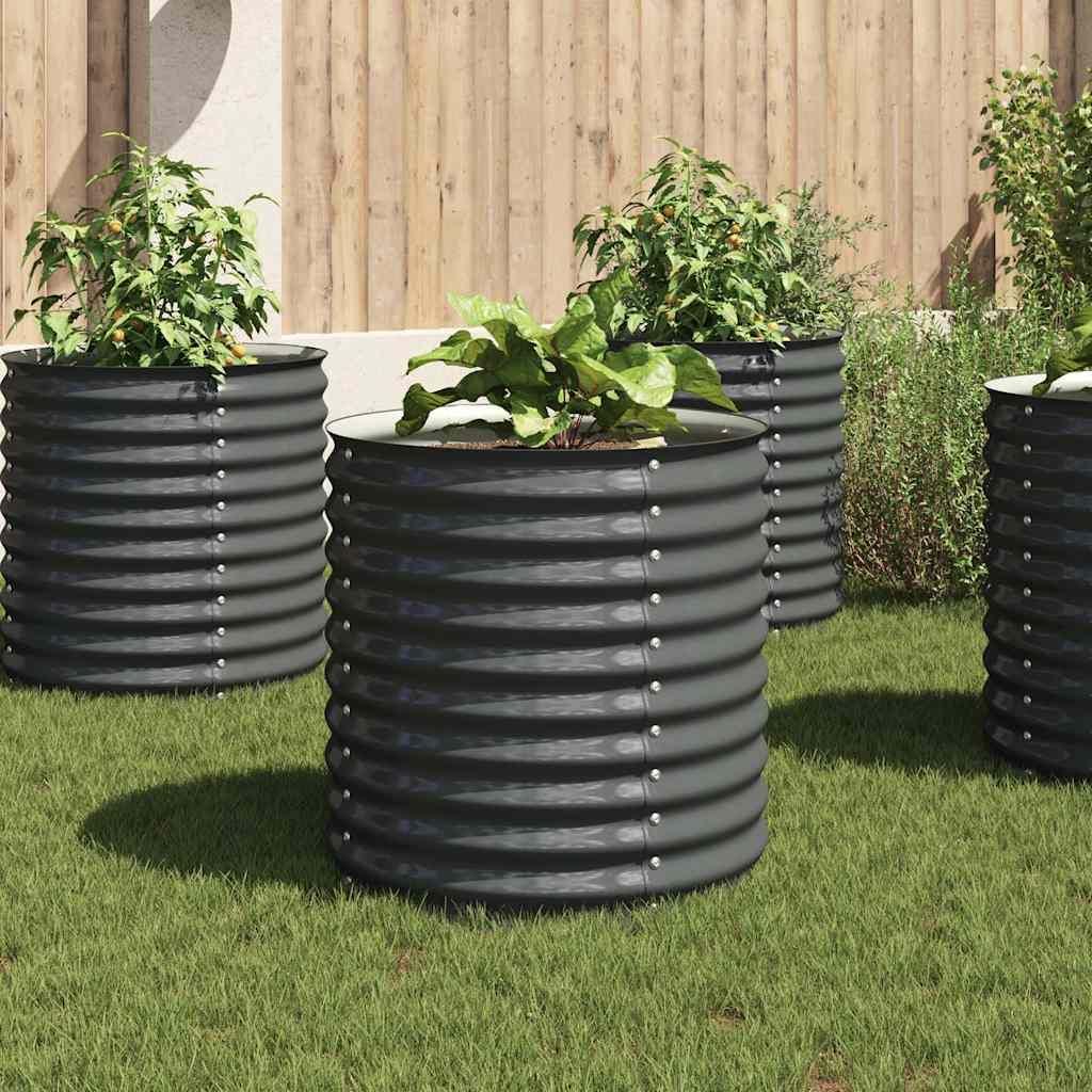 vidaXL Garten-Hochbeet 80x80x81 cm Verzinkter Stahl Grau Produktbild 