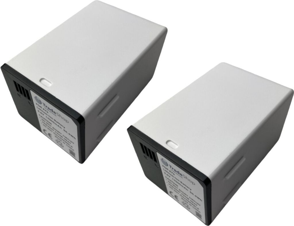 2x Trade-Shop Li-Ion Akku 3,6V / 14000mAh kompatibel mit Arlo Netgear Überwachungskamera Sicherheitskamera ersetzt A-7a, A-14, A7a, A14