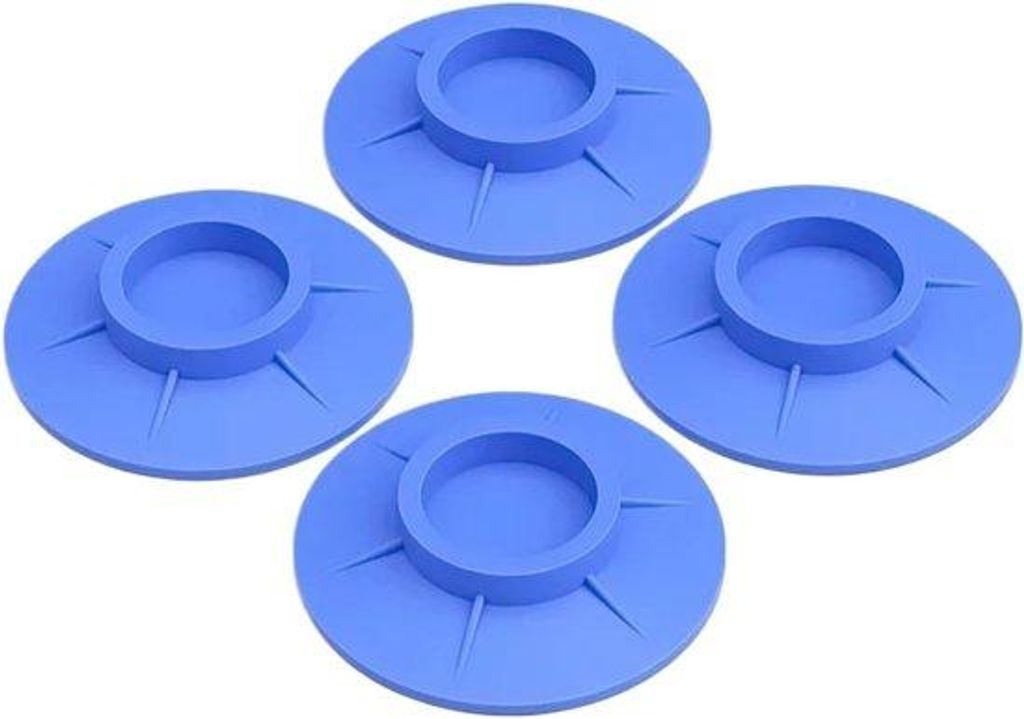 Wasserablaufschutz - Anti-vibrations-Füße - Stille Betrieb - Schalldämpfer-Design - 4 Stück - Blau