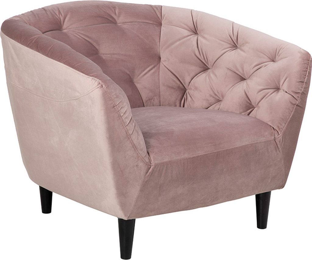 Smuk Samt Sessel Salem Rosa