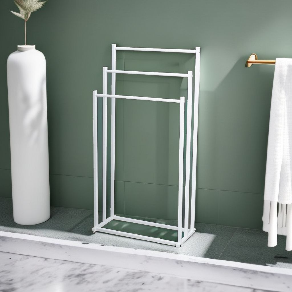 Portasciugamani a piantana 3 barre Portasciugamani bagno, Immagine del prodotto 