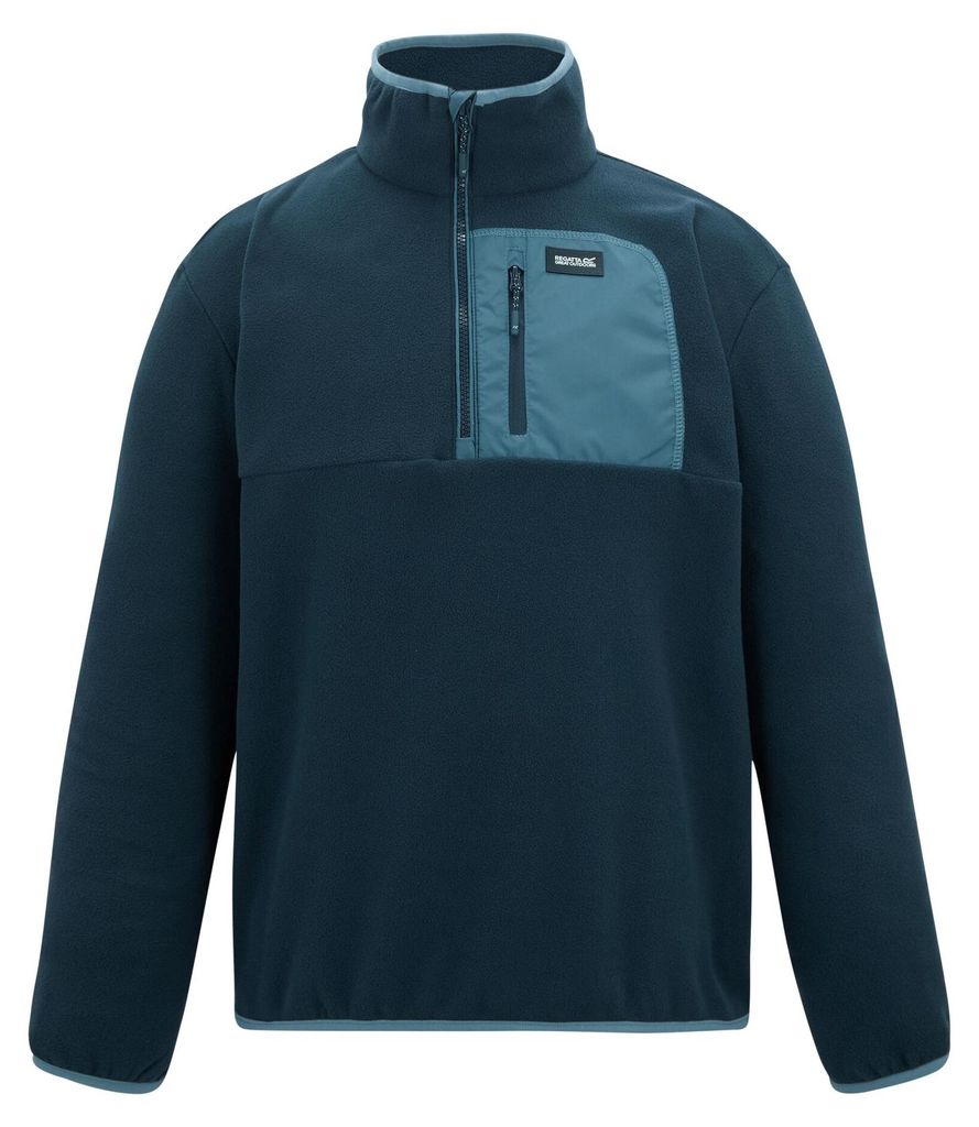 Regatta - "Frankie" Fleece-Oberteil für Herren, mit halbem Reißverschluss RG12566 (M) (Marine/Blassblau)