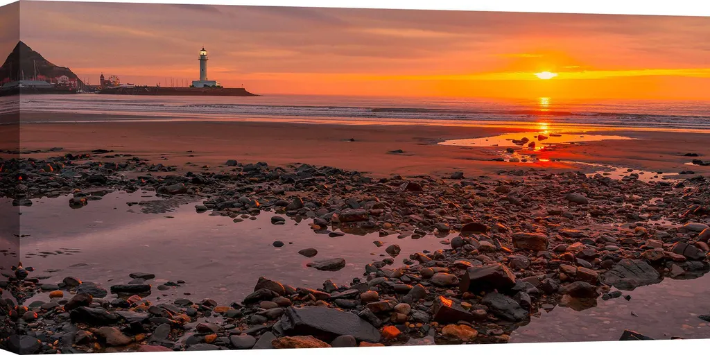 Tableau bord de mer Yorkshire pour salon zen et ambiance marine