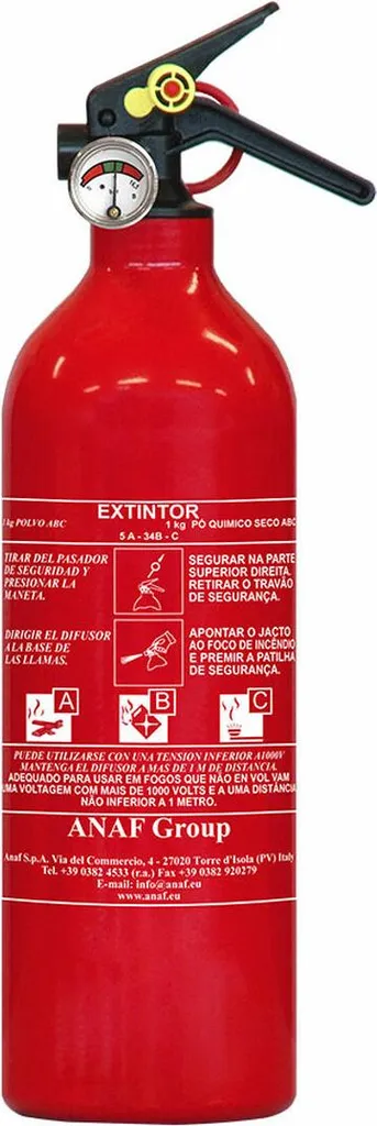 Estintore Marittimo MED 1kg Anaf ABC - Resistente alla Salsedine e UV