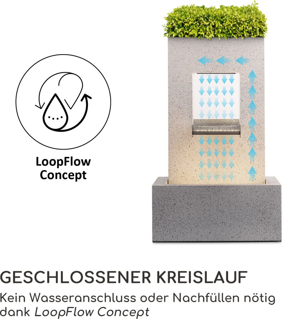 blumfeldt Bloomingstone Zierbrunnen Gartenbrunnen Produktbild 6