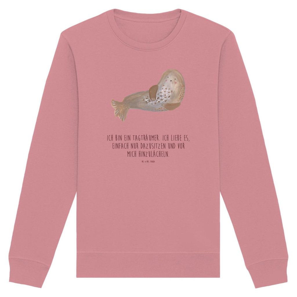 Mr. & Mrs. Panda Baumwoll Sweatshirt Robbe Lachen Größe XL - Canyon Pink - Geschenk, Pullover, Lustige Sprüche, Nordsee, Strand, Meerestier, Pul...
