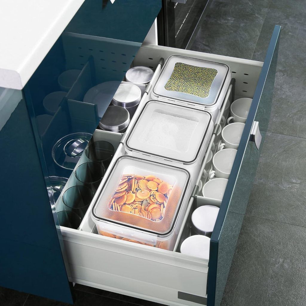 Luftdichte Aufbewahrungsboxen - Set von 4 - 5,2 l - BPA-freies Plastik