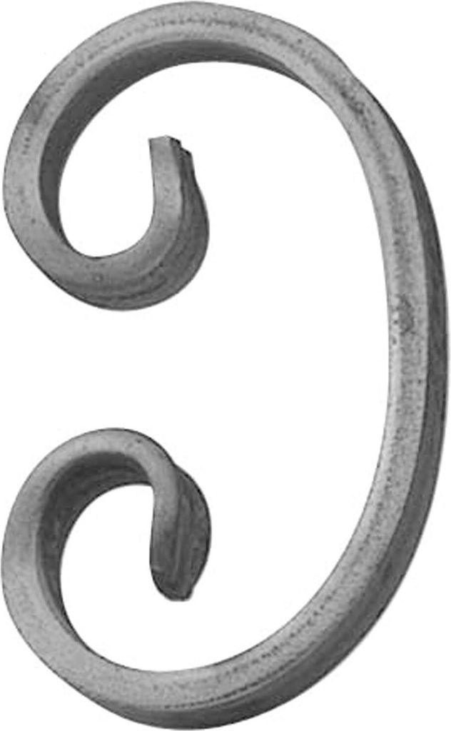 IAM DESIGN Geländerstab Element C-Schnecke 65x95mm - Stabspitze für Treppengeländer, Schmiedeeisen