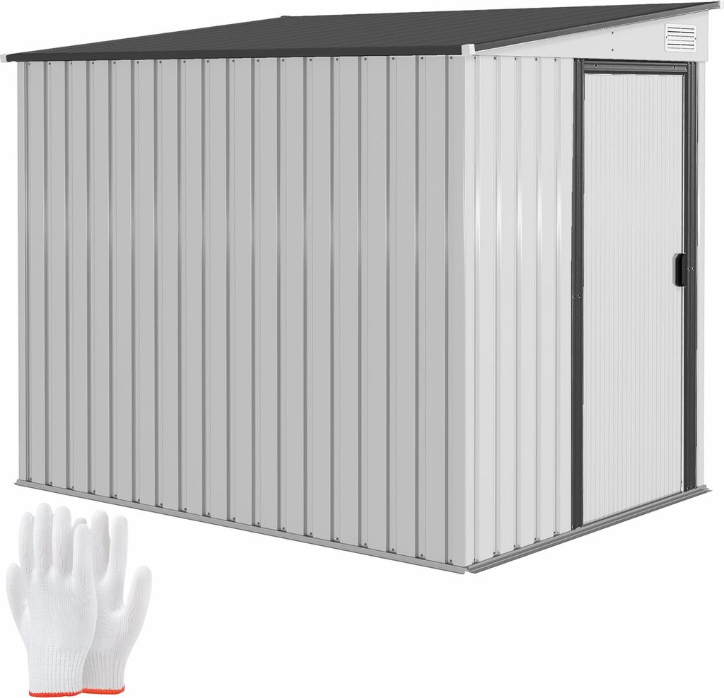 Outsunny Metall Gerätehaus 2,81m² 154x206,5x181 cm Produktbild 