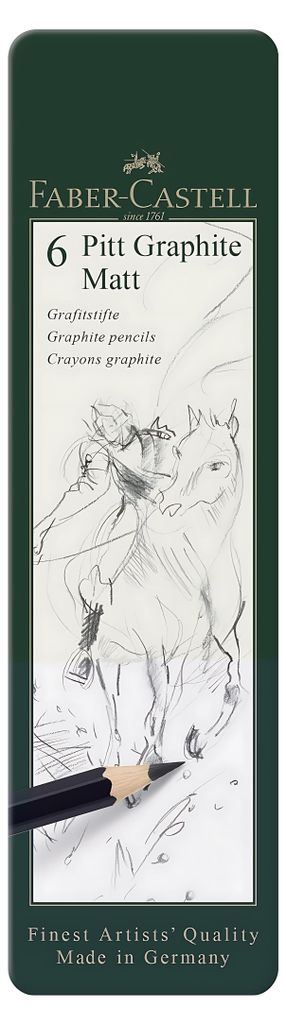 FABER-CASTELL Bleistift Pitt Graphite Matt 6er Etui Zdjęcie produktu 