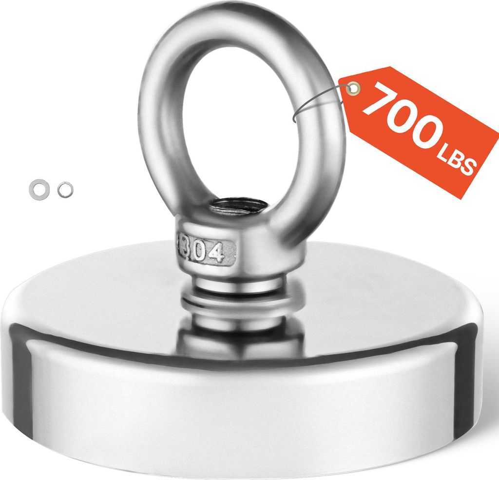 SucceBuy 700LBS Angelmagnet, Hochleistungs-Neodym-Seltenerd-Zugkraft
