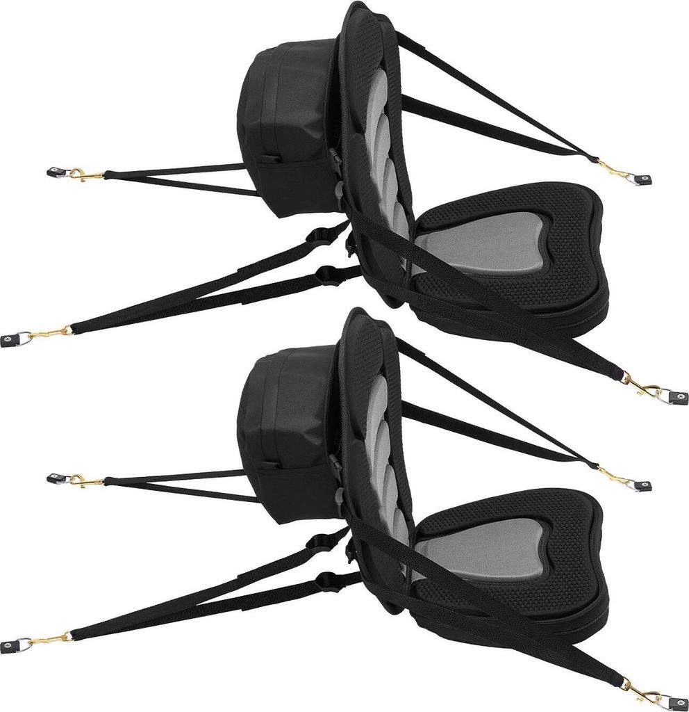 Kajak-Sitz, 2er-Pack, 53 mm dick, universeller Paddelboard-Sitz mit Rückenlehne, weich gepolstertes Sit-on-Top-Kissen mit Aufbewahrungstasche und ...