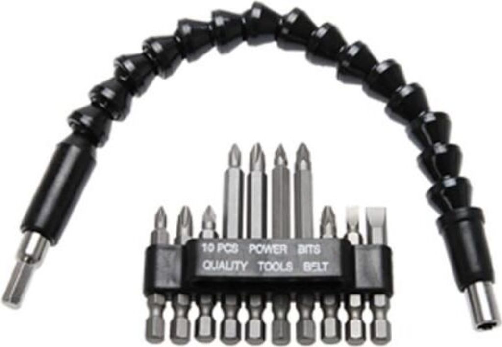 KRAFTMANN 20804 Bit-Sortiment mit flexibler Welle, 11-tlg.