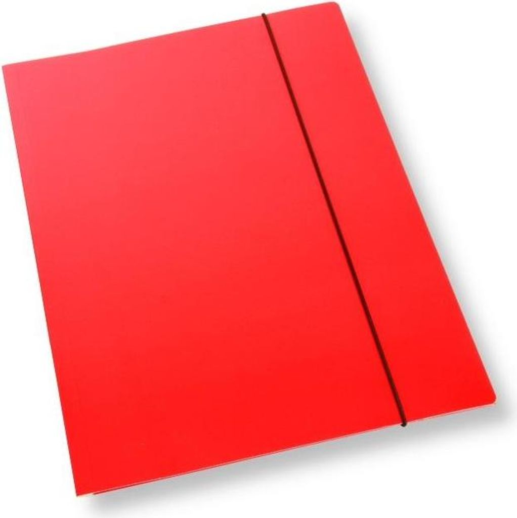 A4-Mappe mit Gummiband, rot lackiert, 350 g/m² (10 Stück) – Penword