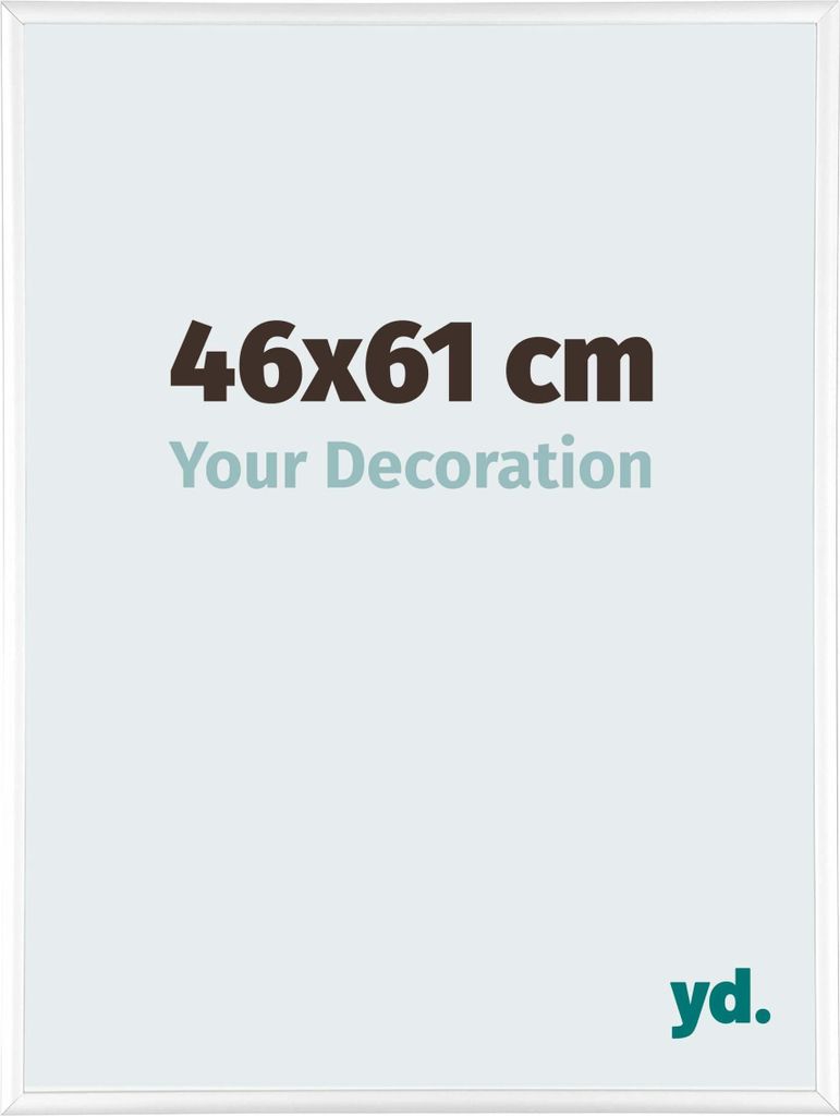 Bilderrahmen, 46x61 cm, Weiß Hochglanz, Aluminium, Kent