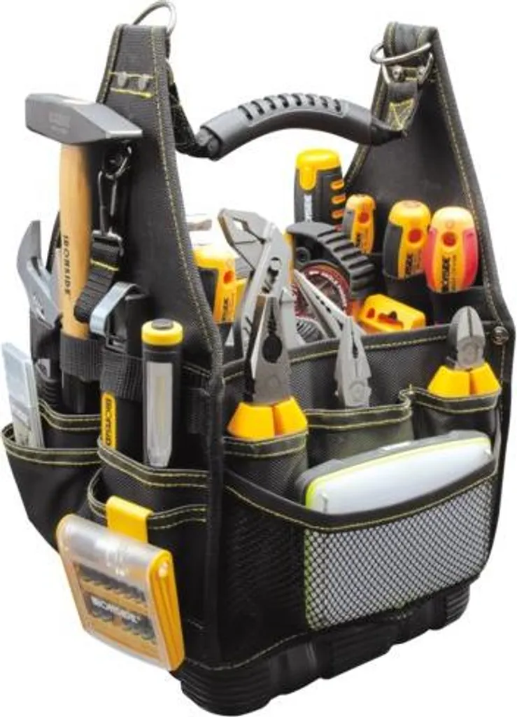 Sacoche à outils électriciens IRONSIDE 10 compartiments cuir véritable - 3