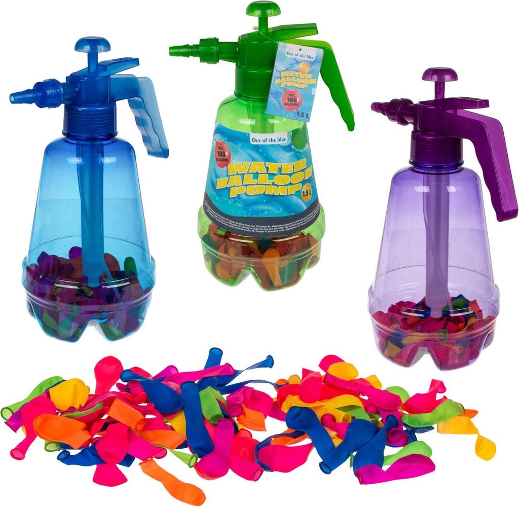 Wasserballonpumpe mit 100 Wasserbomben Produktbild 