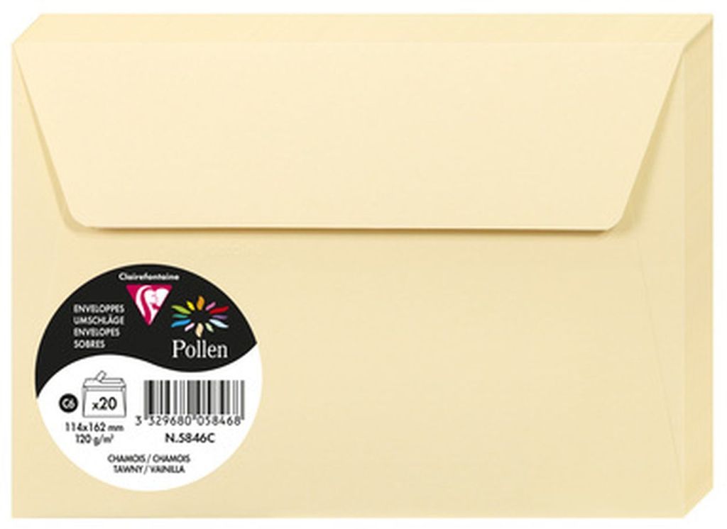 Clairefontaine 5846C, C6 (114 x 162 mm), Beige, Papier, 114 Produktbild 