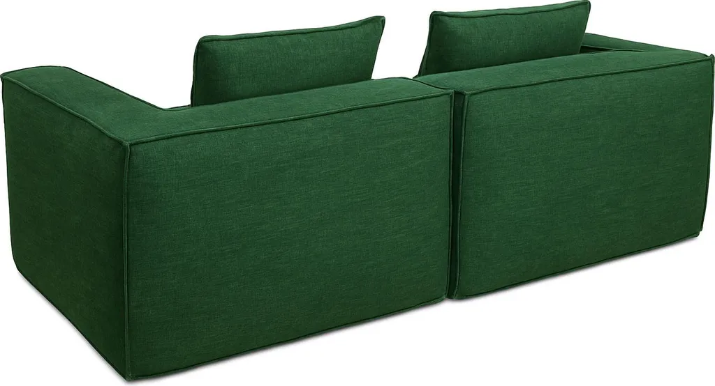 Canapé modulable 2 places vert idéal pour optimiser un petit salon - 6