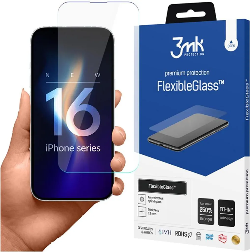 Vetro Flessibile iPhone 16 Plus 3Mk - Risparmia sulle Riparazioni - 1